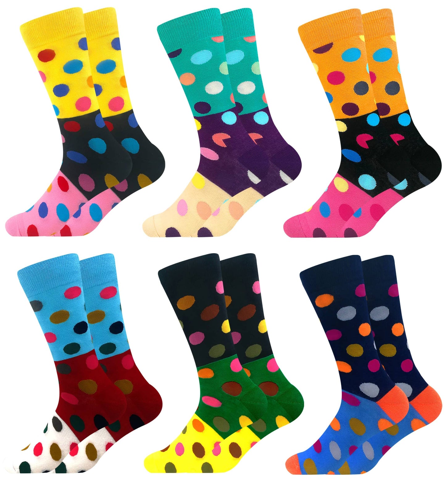 Funny Socks Women Fun Colorful Novelty Crazy Floral Patterned Sock Crew, Premium Cotton, Size 6-11, 12 Pairs US031205