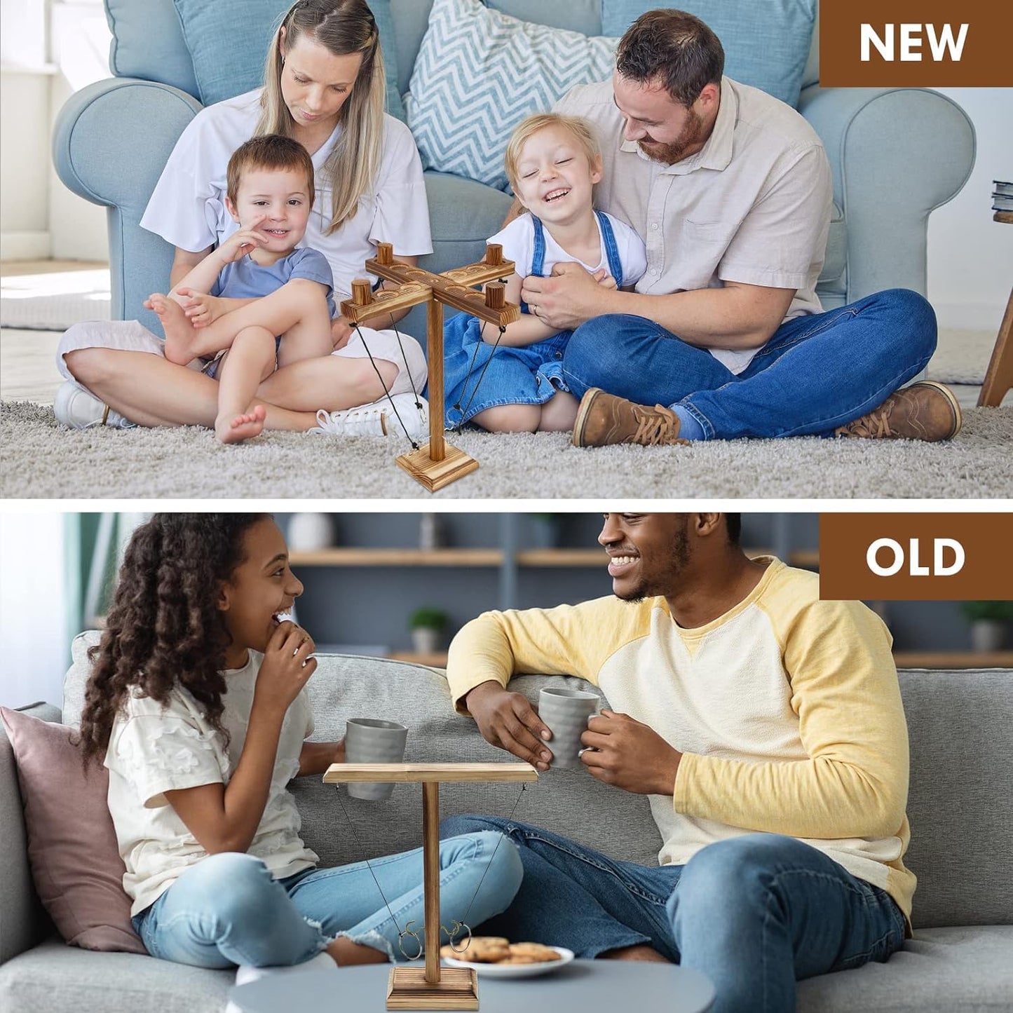 Ring Toss Game for Adults, Fun Hook and Ring Game with Carrying Bag, Outdoor Indoor Party Game, Board Games for Family, Bar, Party, Game Nights